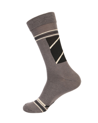 Extra Stretchable Geometrical Design Trendy Calf Socks