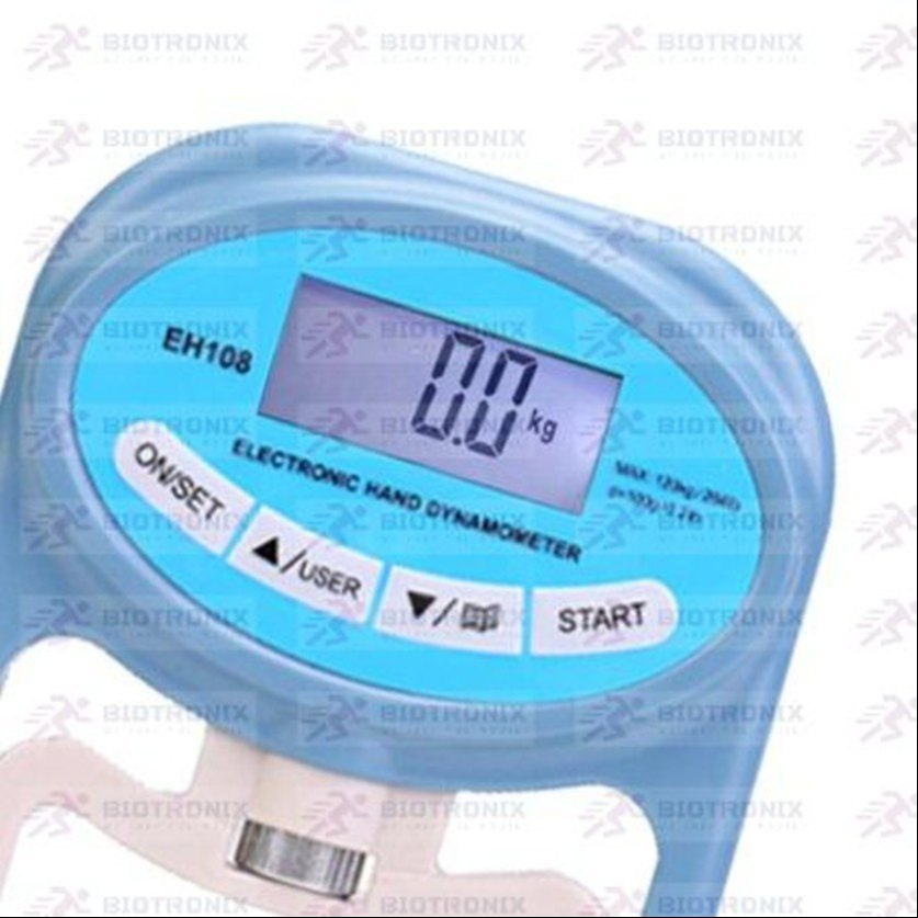 Digital Hand Grip Strength Dynamometer Eh-108 Model - Plastic, 0-120 Kg Pressure Range, Lcd Display | Battery & Usb Operated, Portable, Digital Technology