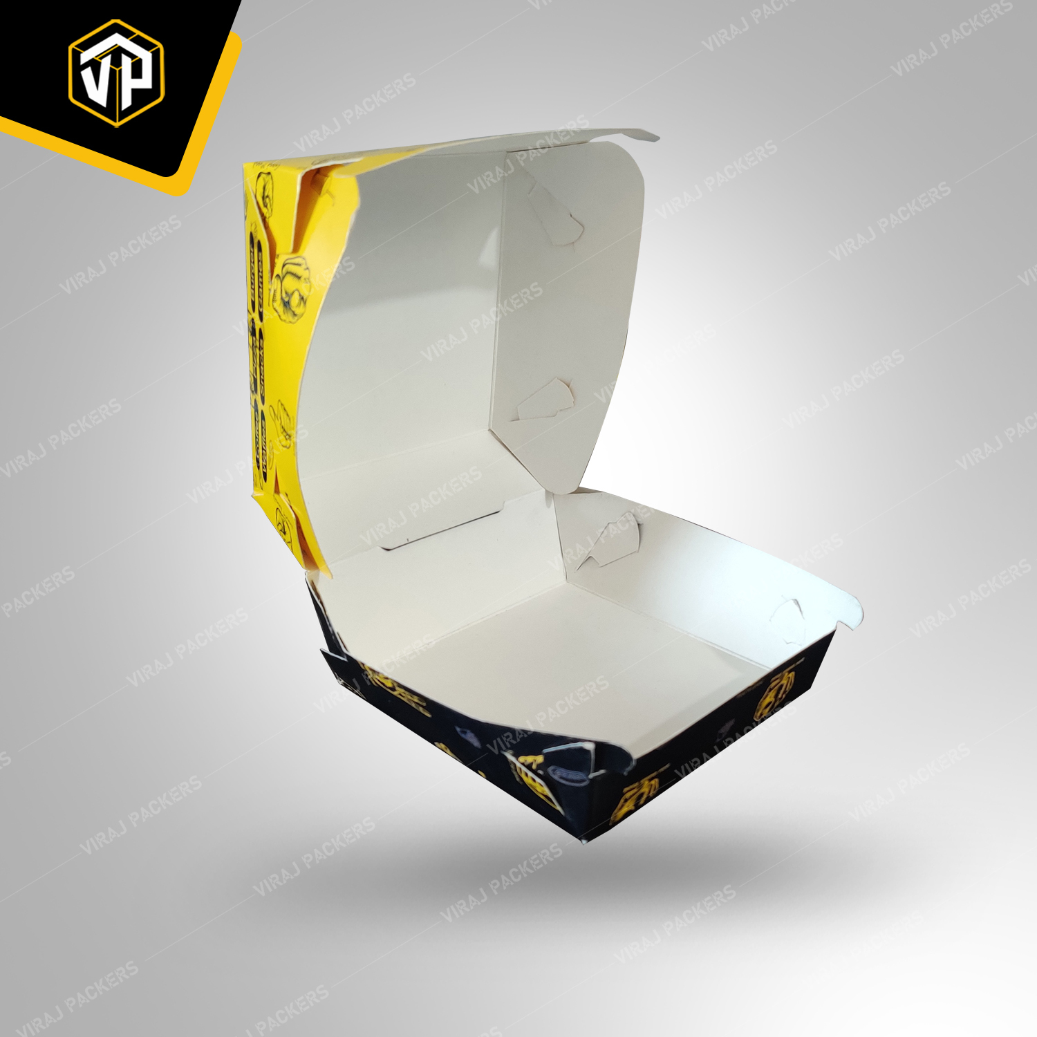 Custom Printed Biryani Packaging Box - Eco-friendly Paper, Customized Size, Uv Offset Printing | Secure Closure, Ventilation Holes, Glossy Lamination