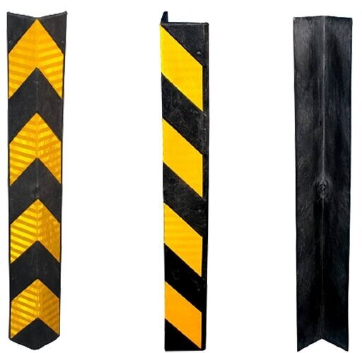 Corner Guard 800mm - Rubber Material, 800 Mm Size, Yellow/black Color | Ideal For Parking Safety In Kindergartens, Schools, And Healthcare Centres