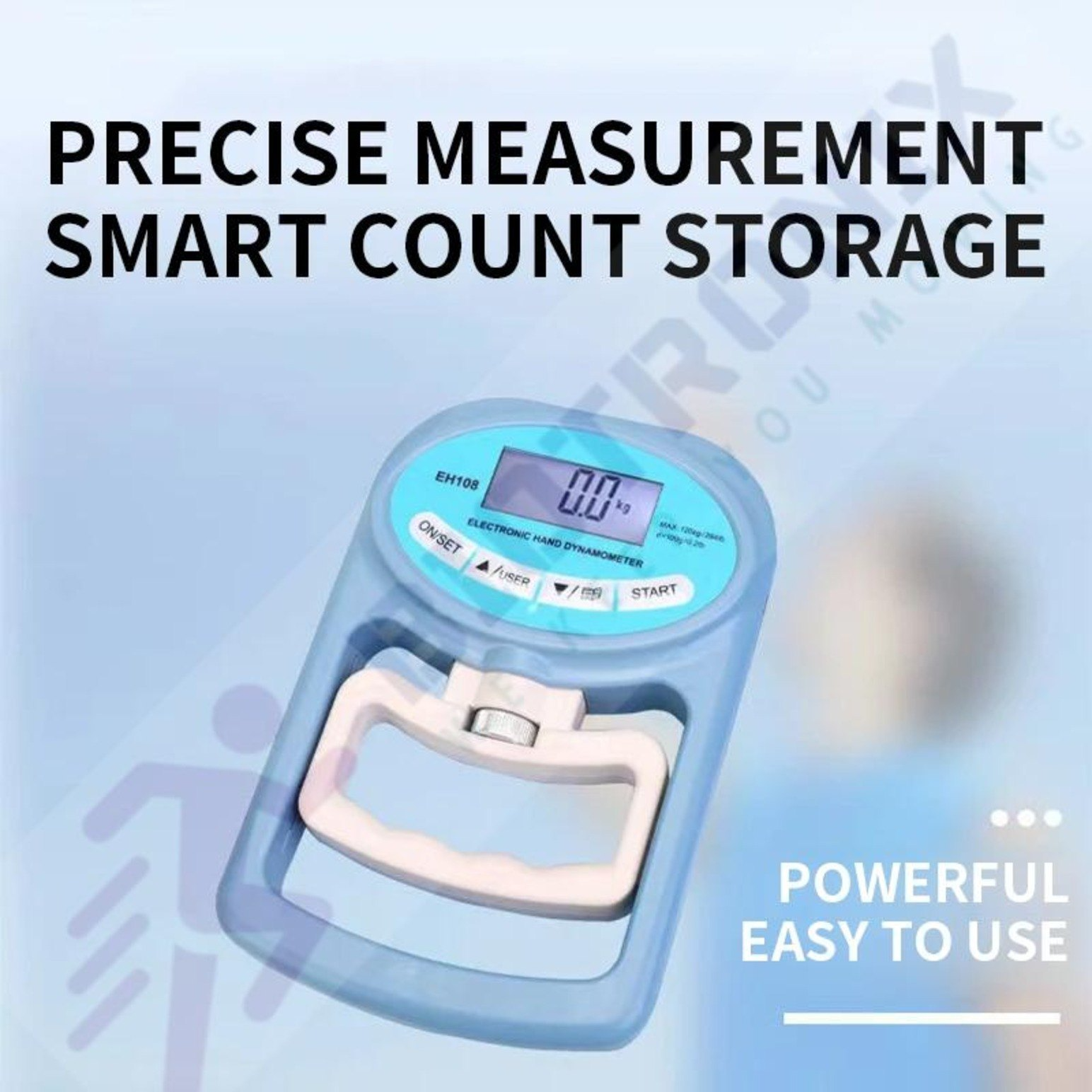 Digital Hand Strength Tester - Eh-108 Model, 264 Lbs / 120 Kg Grip Strength Capacity , Usb And Battery Operated For Precision Measurement