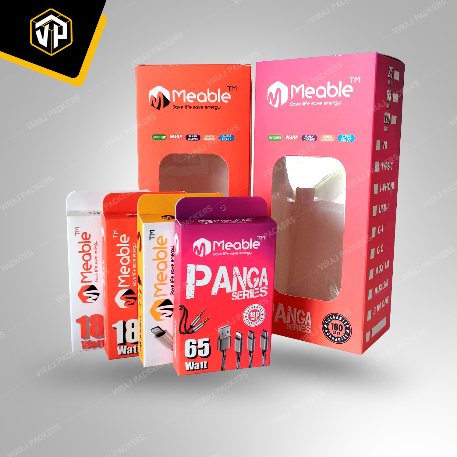 Window Cut Mobile Accessories Packaging Box - Paper Material, Customized Size, Glossy Finish | Durable, Eco-friendly Design With Clear Window And Customizable Printing Options