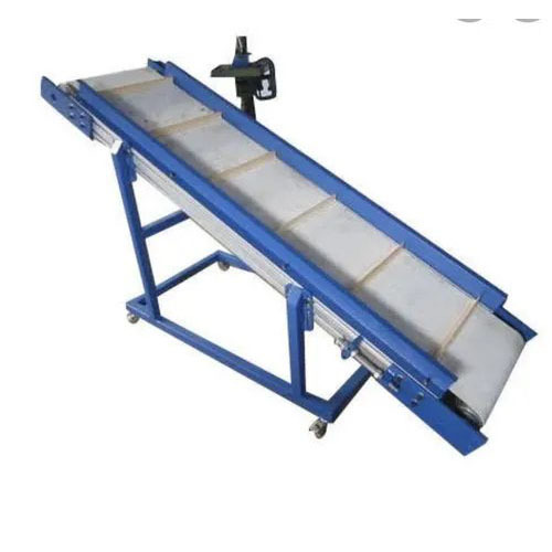 Pvc Belt Flight Conveyor - Color: Blue & White