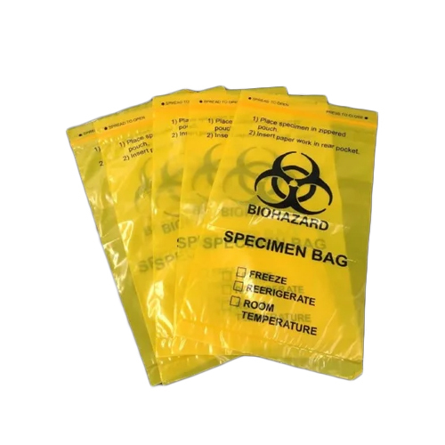 Transparent Resealable Plastic Bags - Plastic, Various Sizes, Yellow | Zipper Top Closure, Moisture Protection, Easy Identification