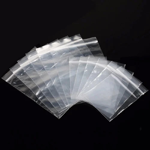 Plastic Transparent Bag - LDPE Material, Various Sizes Available, Transparent Color, Zipper Top Closure, Plain Surface Handling | Versatile Storage and Display Solution
