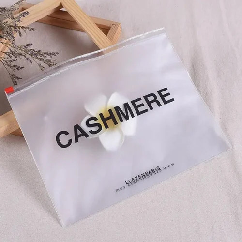 Garment Packaging Zipper Bags - LDPE Material, Custom Made Sizes, Transparent Color | Zipper Top Handle, Offset Printing for Professional Display