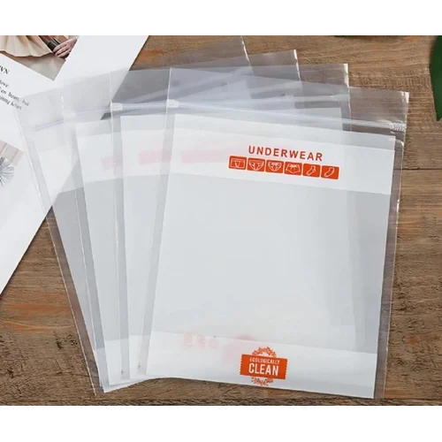 Transparent Plastic Packaging Bag - LDPE Material, Various Sizes Available, Transparent Color - Zipper Top Closure, Offset Printing Finish