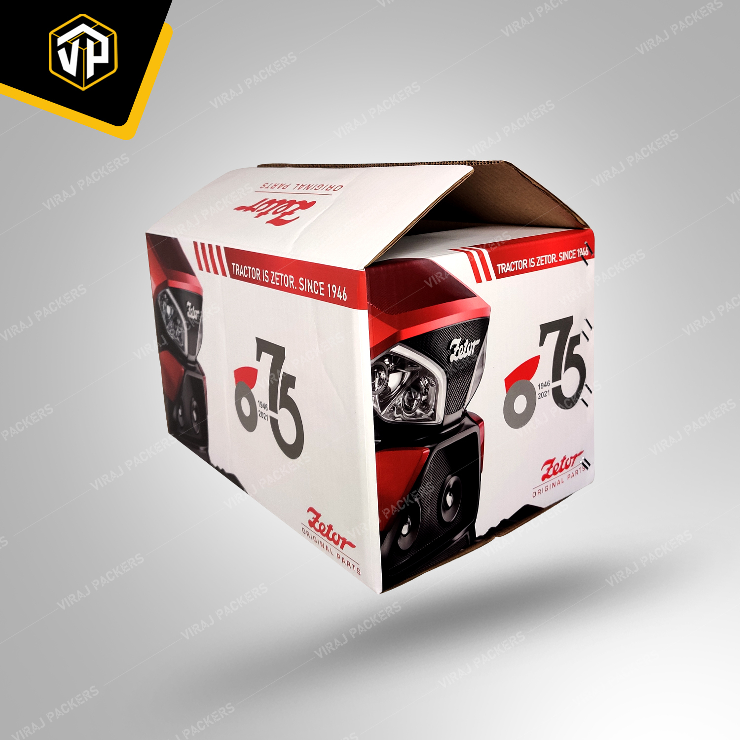Tractor Spare Parts Packaging Box - Durable Paper, Customized Size | Glossy Lamination, Secure Closures, Customizable Uv Offset Printing
