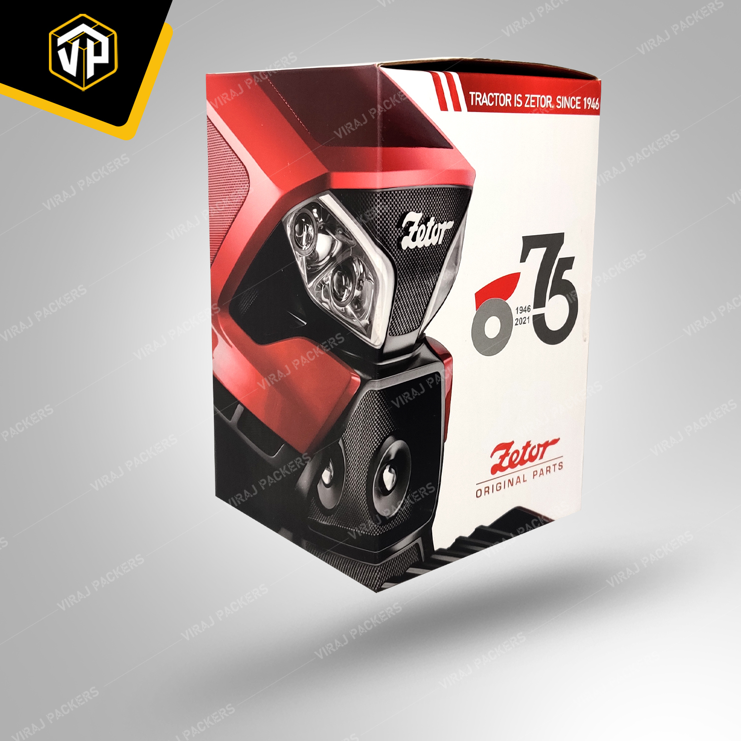 Tractor Spare Parts Packaging Box - Durable Paper, Customized Size | Glossy Lamination, Secure Closures, Customizable Uv Offset Printing