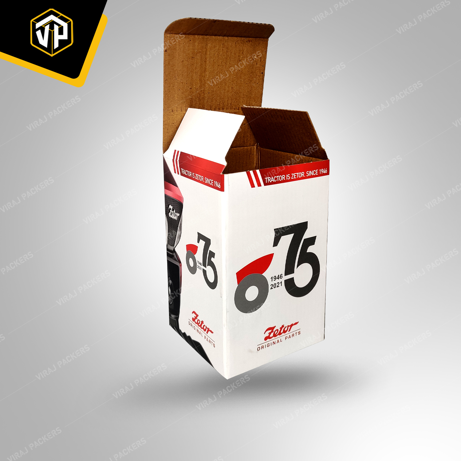 Tractor Spare Parts Packaging Box - Durable Paper, Customized Size | Glossy Lamination, Secure Closures, Customizable Uv Offset Printing