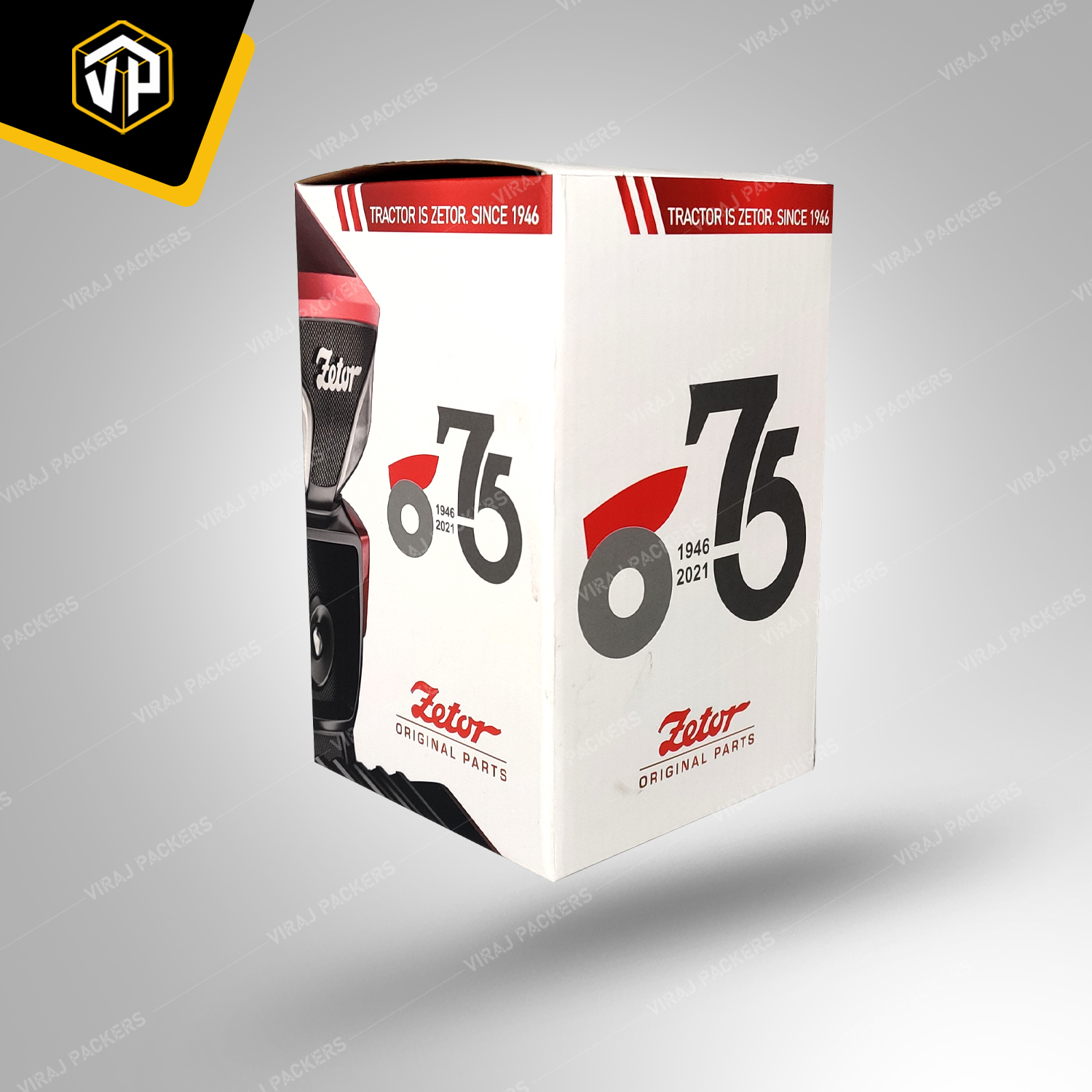 Tractor Spare Parts Packaging Box - Durable Paper, Customized Size | Glossy Lamination, Secure Closures, Customizable Uv Offset Printing