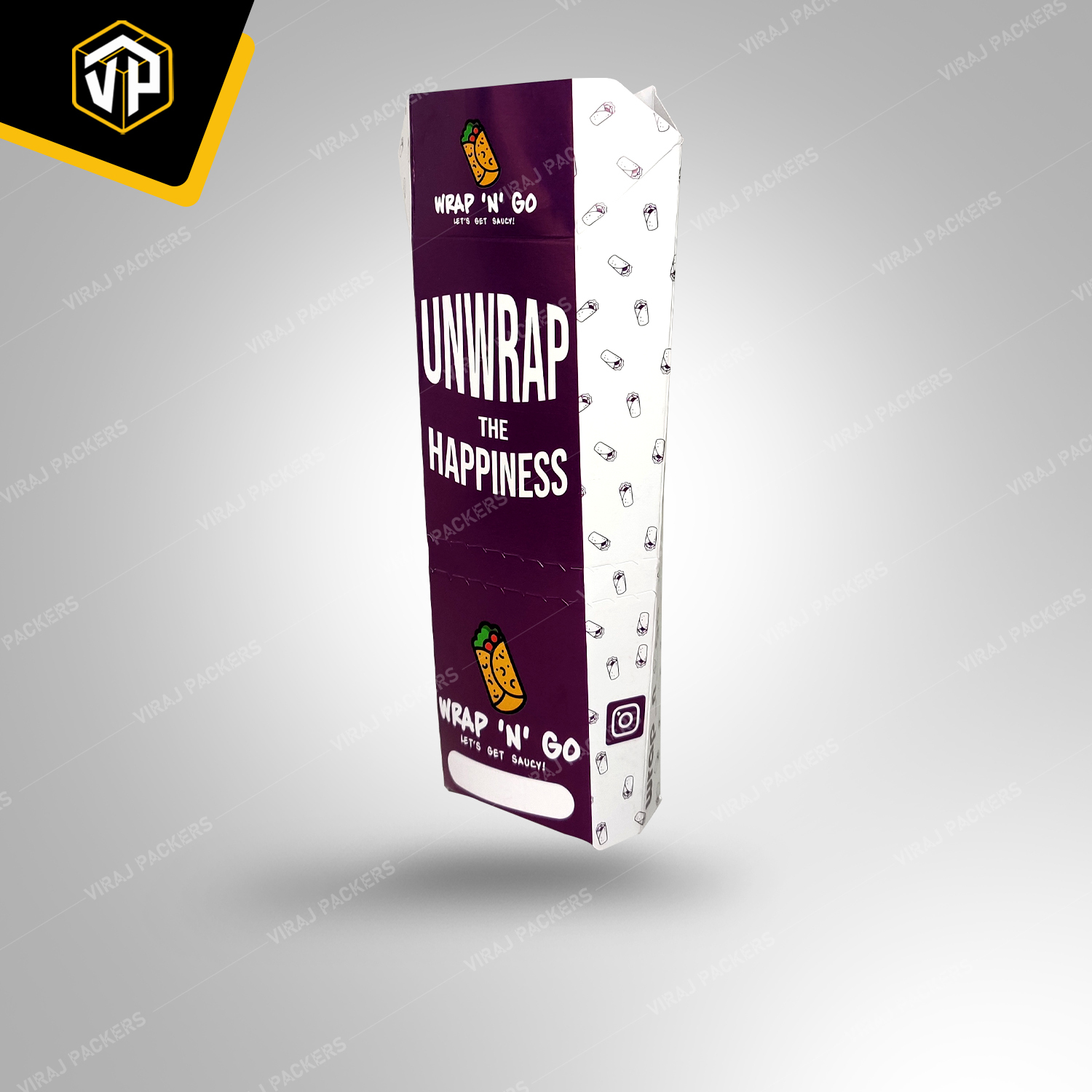 Wrap Roll Packaging Box - Eco-friendly Paper, Customized Size, Glossy Finish | Secure Closure, Convenient Cutting Edges, Hygienic Storage