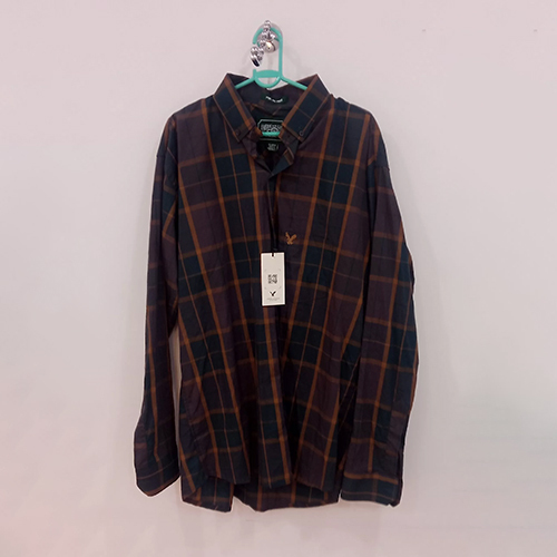 American Eagle Pure Cotton Shirt - Collar Style: Classic