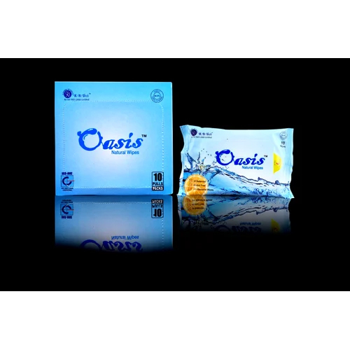 Oasis 10 Pulls Pack Wet Wipes - Non-Woven Spun Lace Material, Suitable for All Ages, Disposable for External Use Only