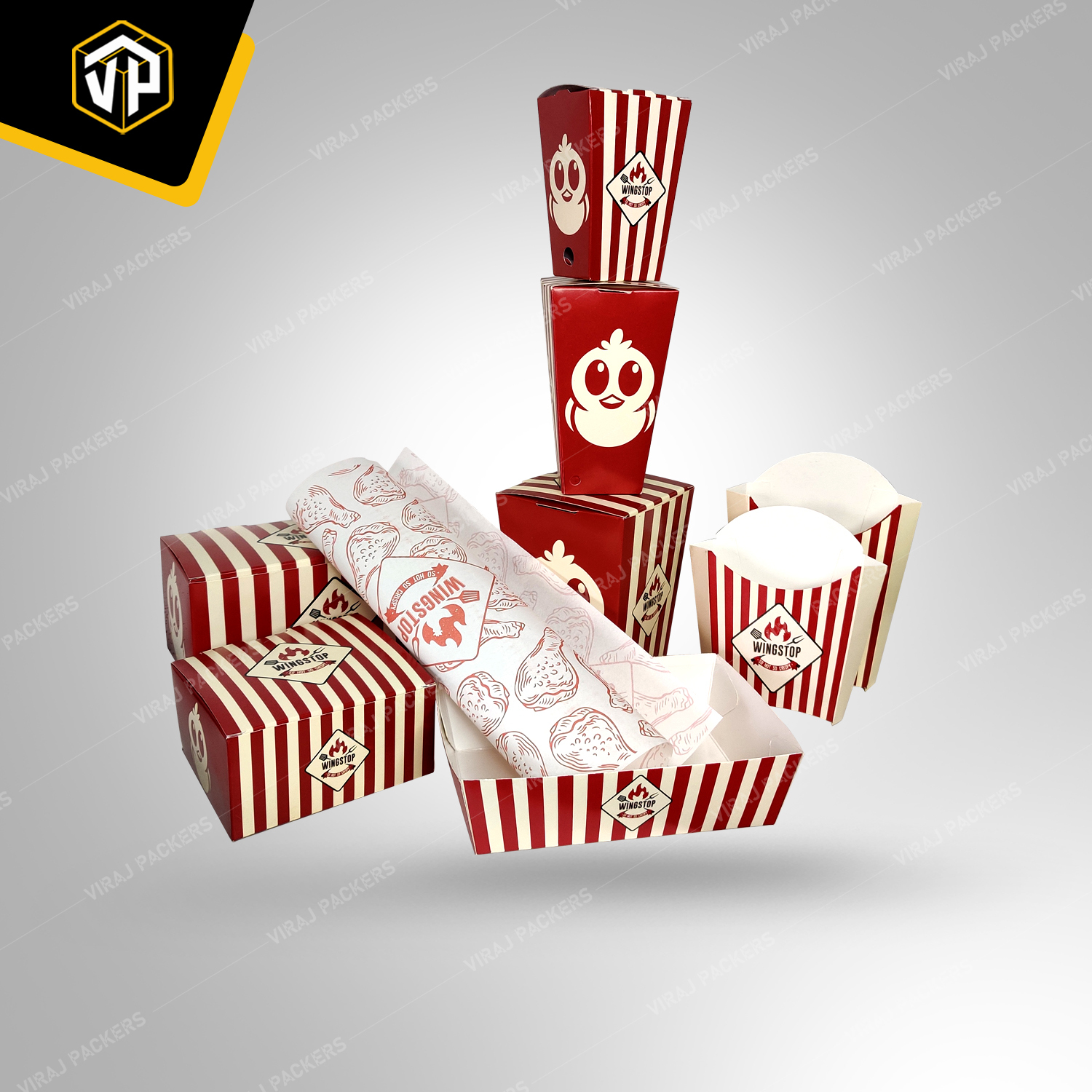 Chicken Popcorn Packaging Box With Customization