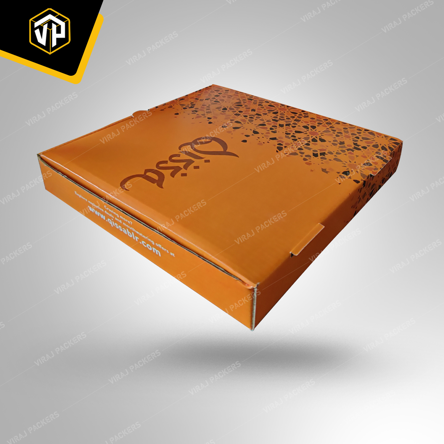 Corrugated Pizza Packaging Box - Eco-friendly Paper Material, Customized Sizes Available | Glossy Lamination, Uv Offset Printing, Secure Closure