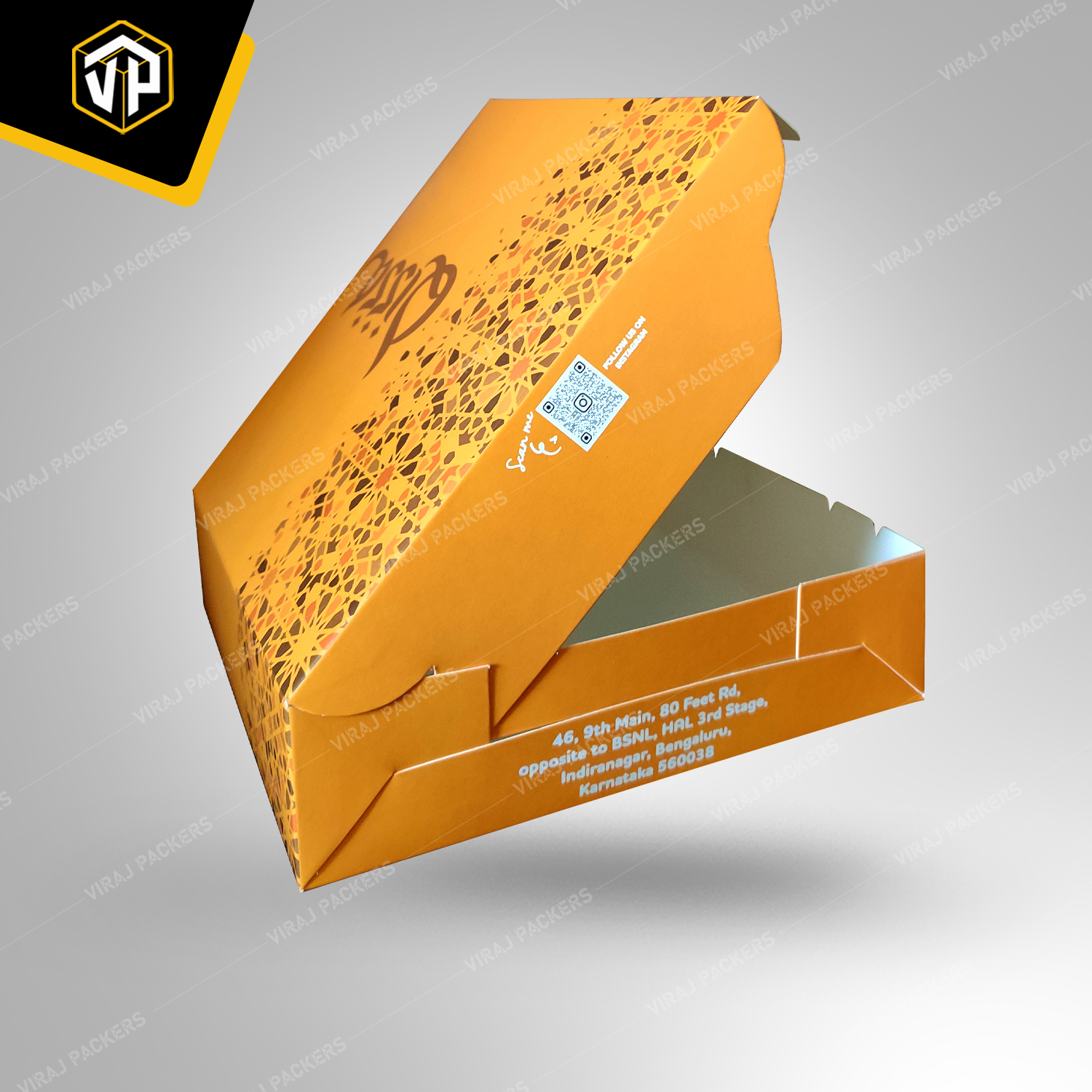 Corrugated Pizza Packaging Box - Eco-friendly Paper Material, Customized Sizes Available | Glossy Lamination, Uv Offset Printing, Secure Closure