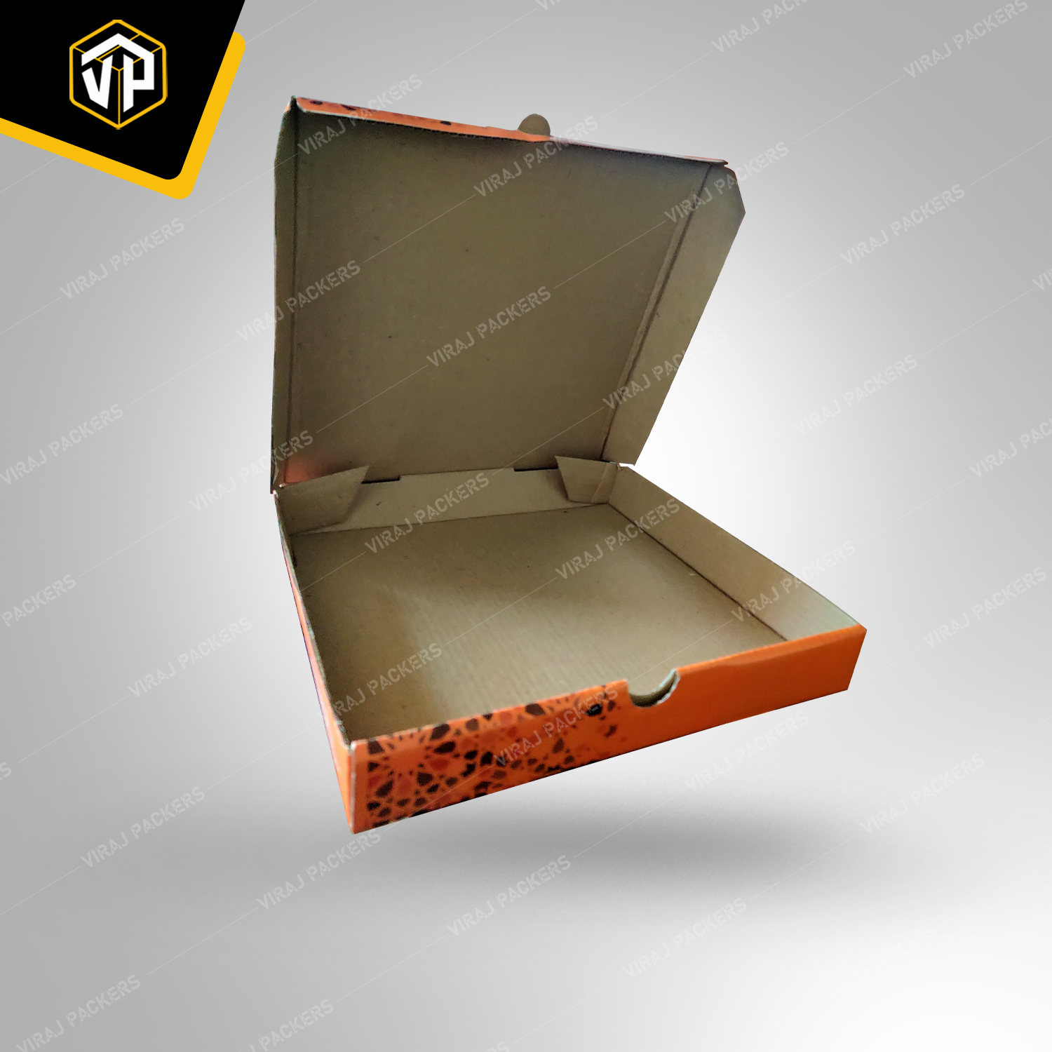 Corrugated Pizza Packaging Box - Eco-friendly Paper Material, Customized Sizes Available | Glossy Lamination, Uv Offset Printing, Secure Closure
