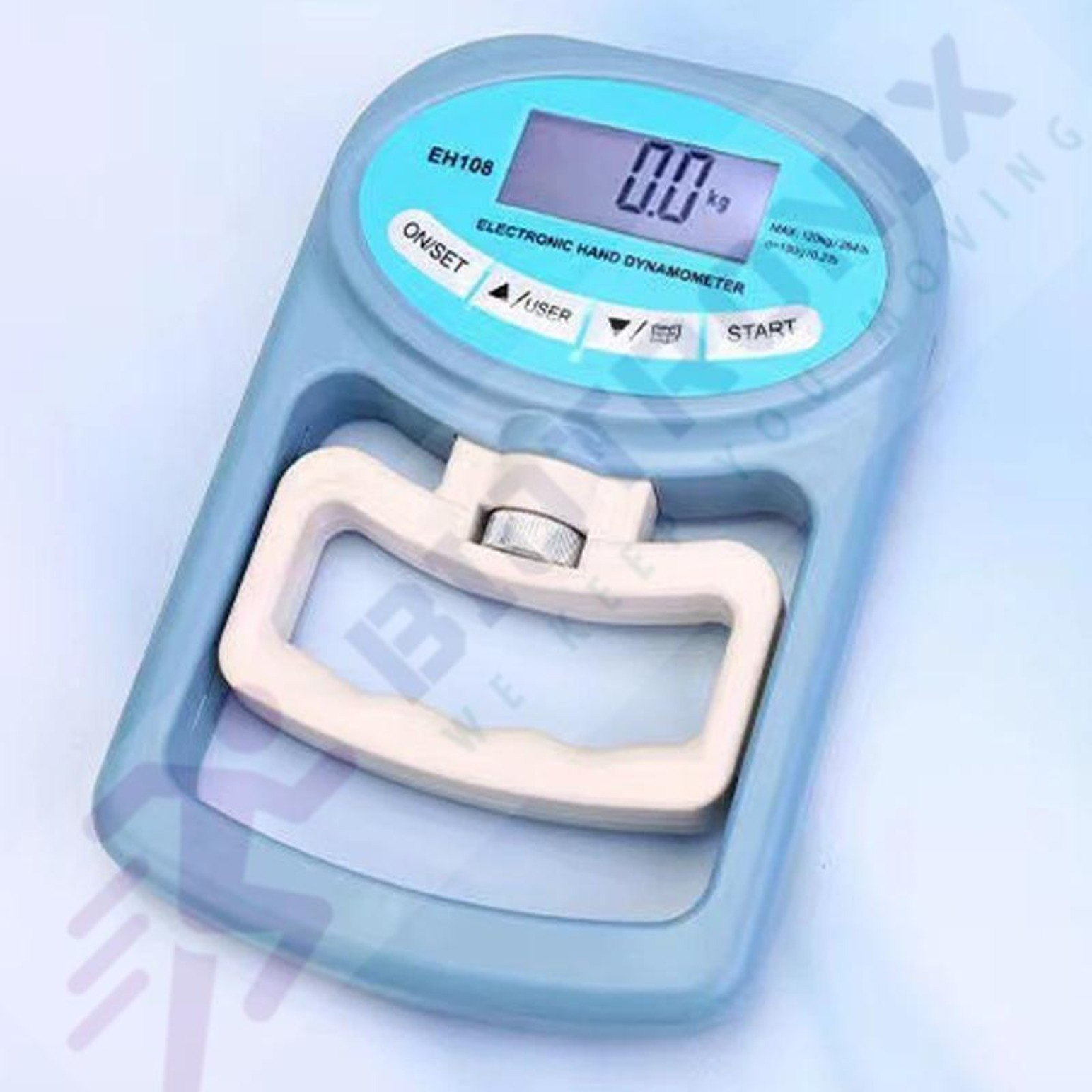 Digital Hand Grip Strength Tester - Lightweight Plastic, Adjustable Handle, Lcd Display, 0-120kg Measurement Range | High Test Accuracy, Easy User Profiles