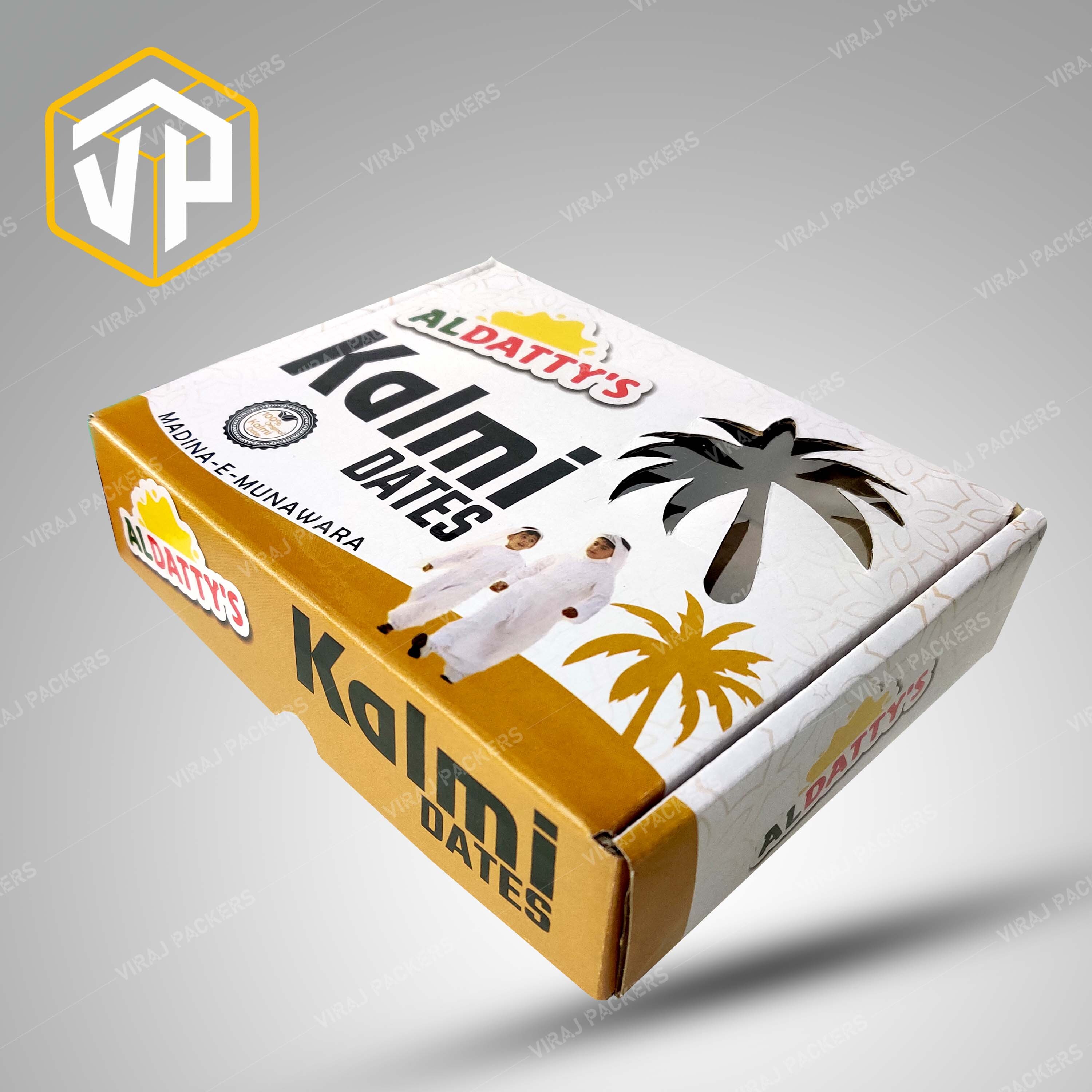 Premium Dates Packaging Box With Window Cut - Paper Material, Customized Size, Glossy Lamination Finish | Clear Plastic Window, Secure Closure, Customizable Printing Options