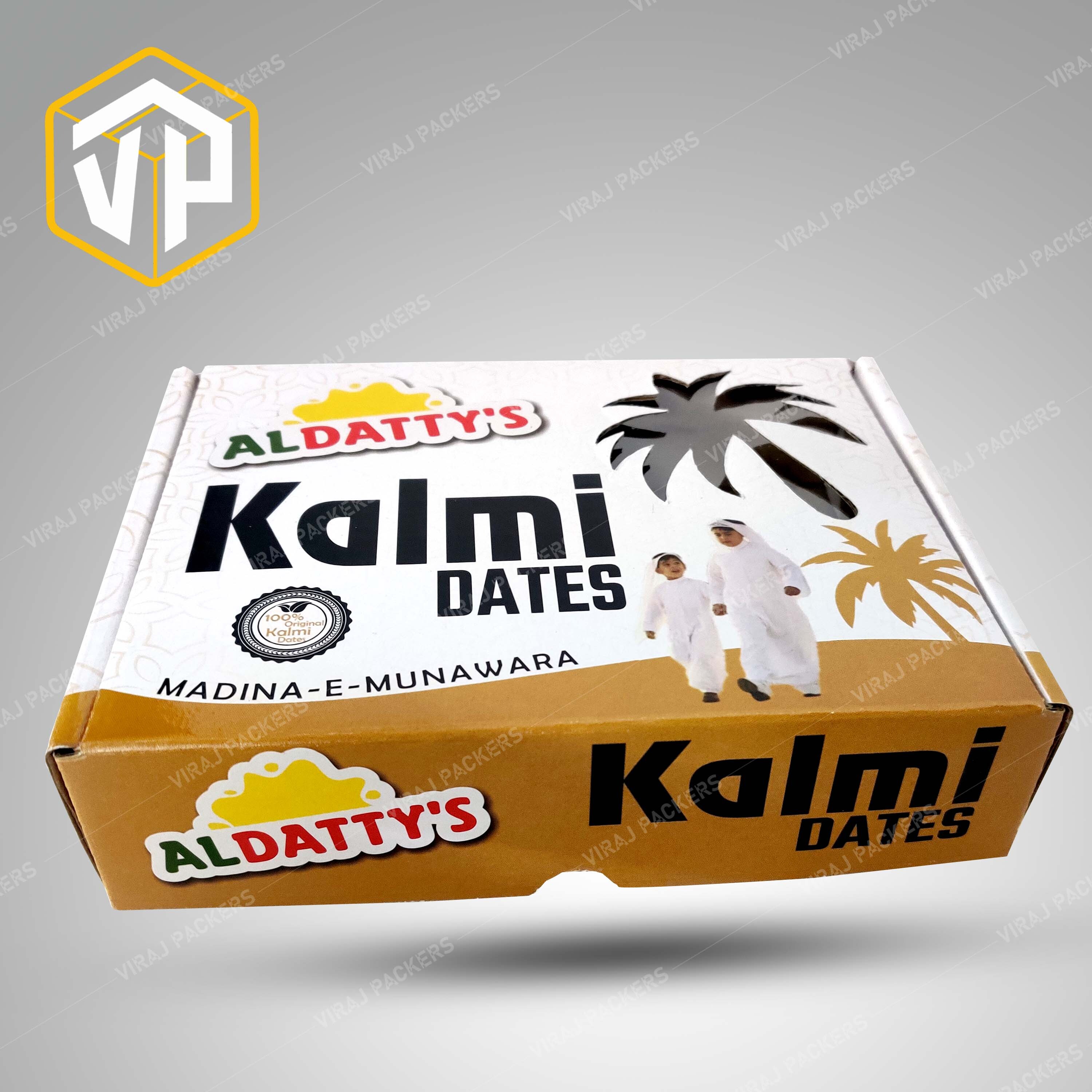 Premium Dates Packaging Box With Window Cut - Paper Material, Customized Size, Glossy Lamination Finish | Clear Plastic Window, Secure Closure, Customizable Printing Options