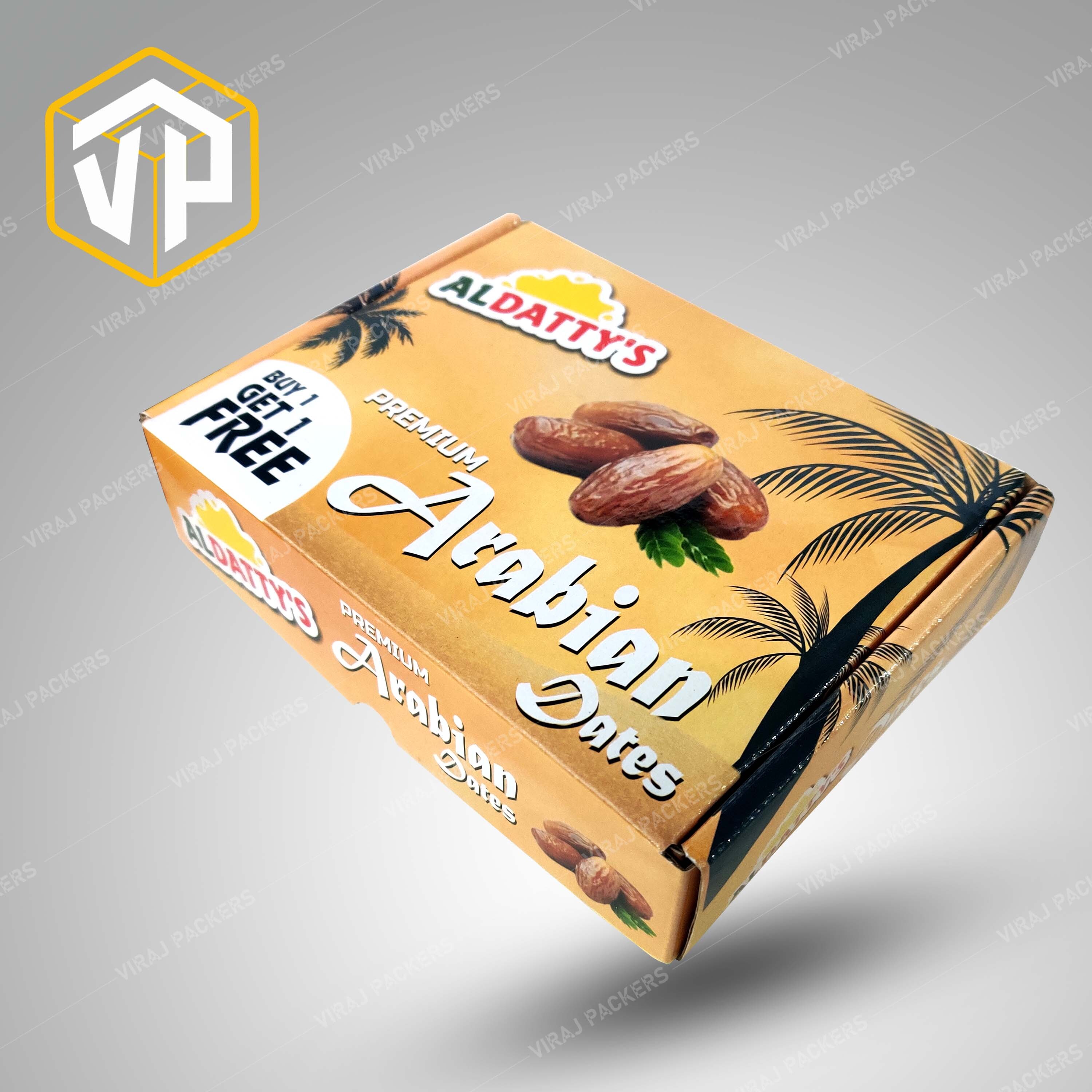 Dates Packaging Boxes Manufacturer - Paper Material, Customized Size , Glossy Lamination, Uv Offset Printing With Secure Closure And Customizable Branding