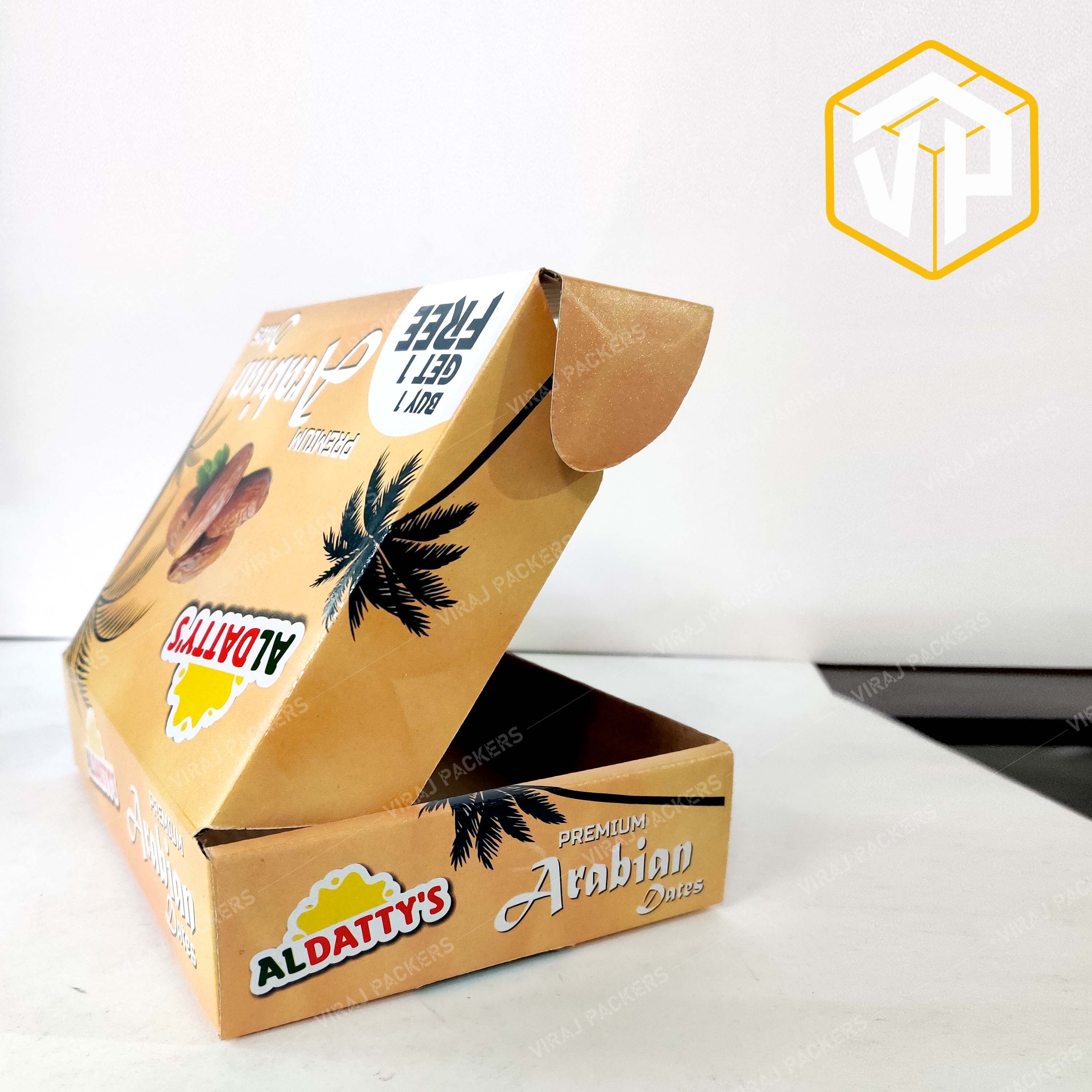 Dates Packaging Boxes Manufacturer - Paper Material, Customized Size , Glossy Lamination, Uv Offset Printing With Secure Closure And Customizable Branding