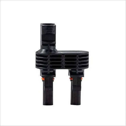 Elmex Mc4 Y Branch Connector - Copper Alloy Contact Material, Ip67 Protection, 62.50 Mm Height, Rated Voltage 1000-1500v | Black, Snap-in Locking System, 1 Year Warranty