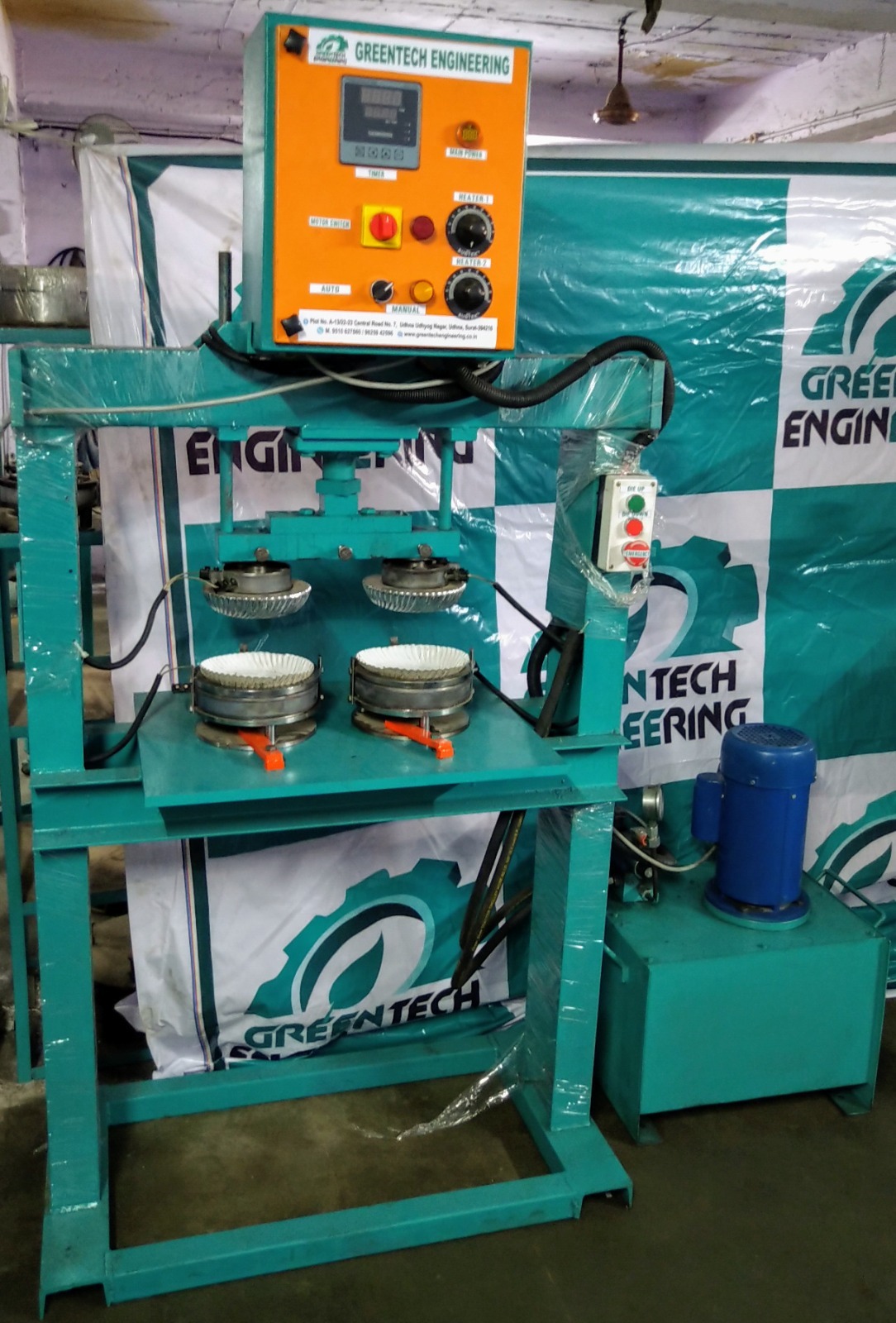Die Paper Plate Making Machine - Gt-p10 Model, 4-15 Die Size, 1900-2700 Pcs/hr Production | One Year Warranty On Motor And Programmable Timer