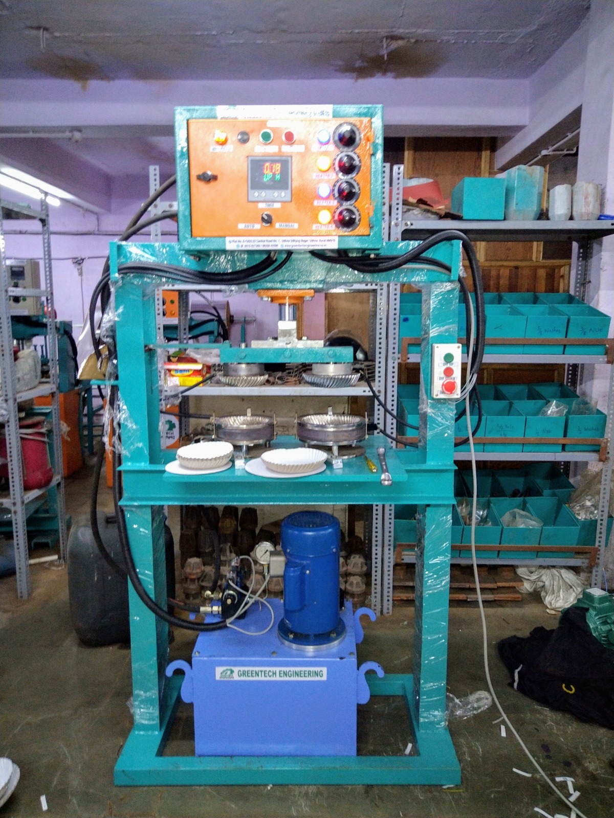 Die Paper Plate Making Machine - Gt-p10 Model, 4-15 Die Size, 1900-2700 Pcs/hr Production | One Year Warranty On Motor And Programmable Timer