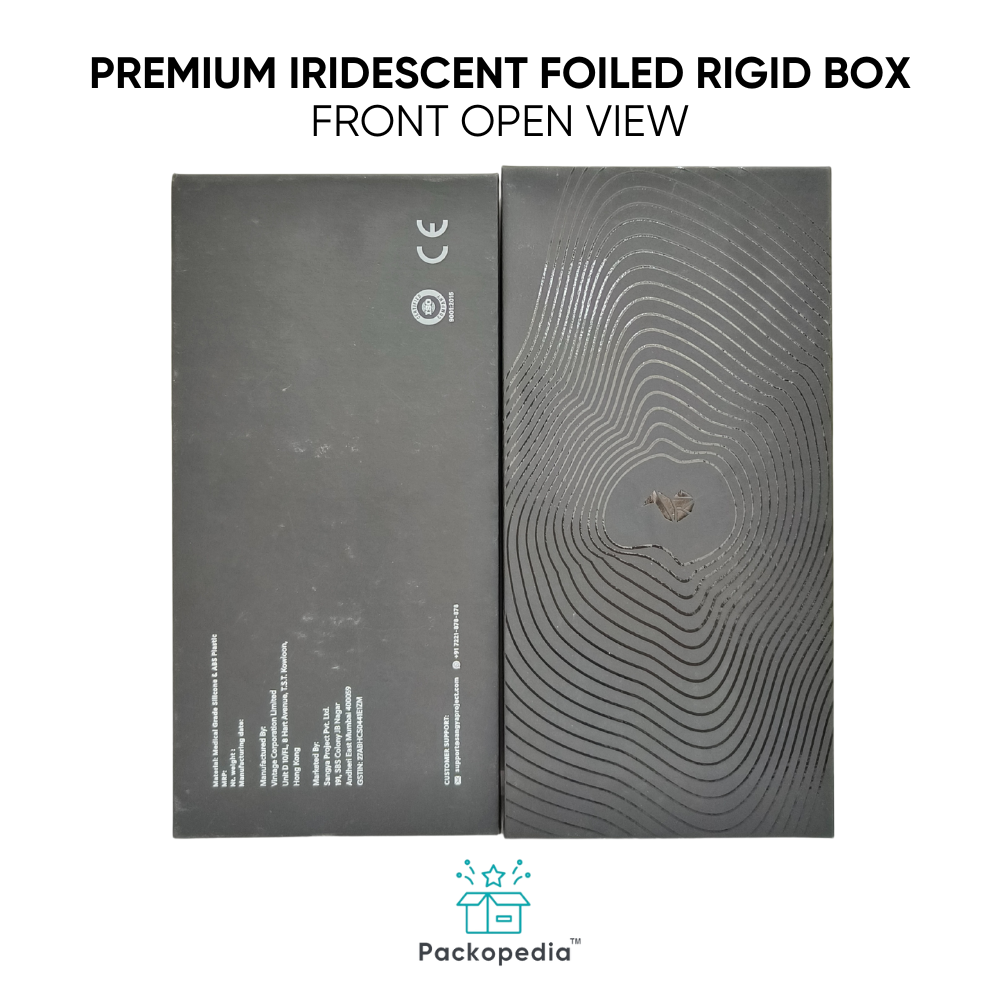 Customized Premium Iridescent Foiled Top Bottom Rigid Box 1 - Color: Multicolour