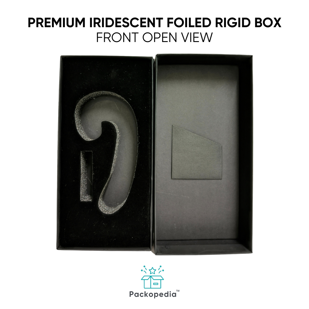 Customized Premium Iridescent Foiled Top Bottom Rigid Box 1 - Color: Multicolour