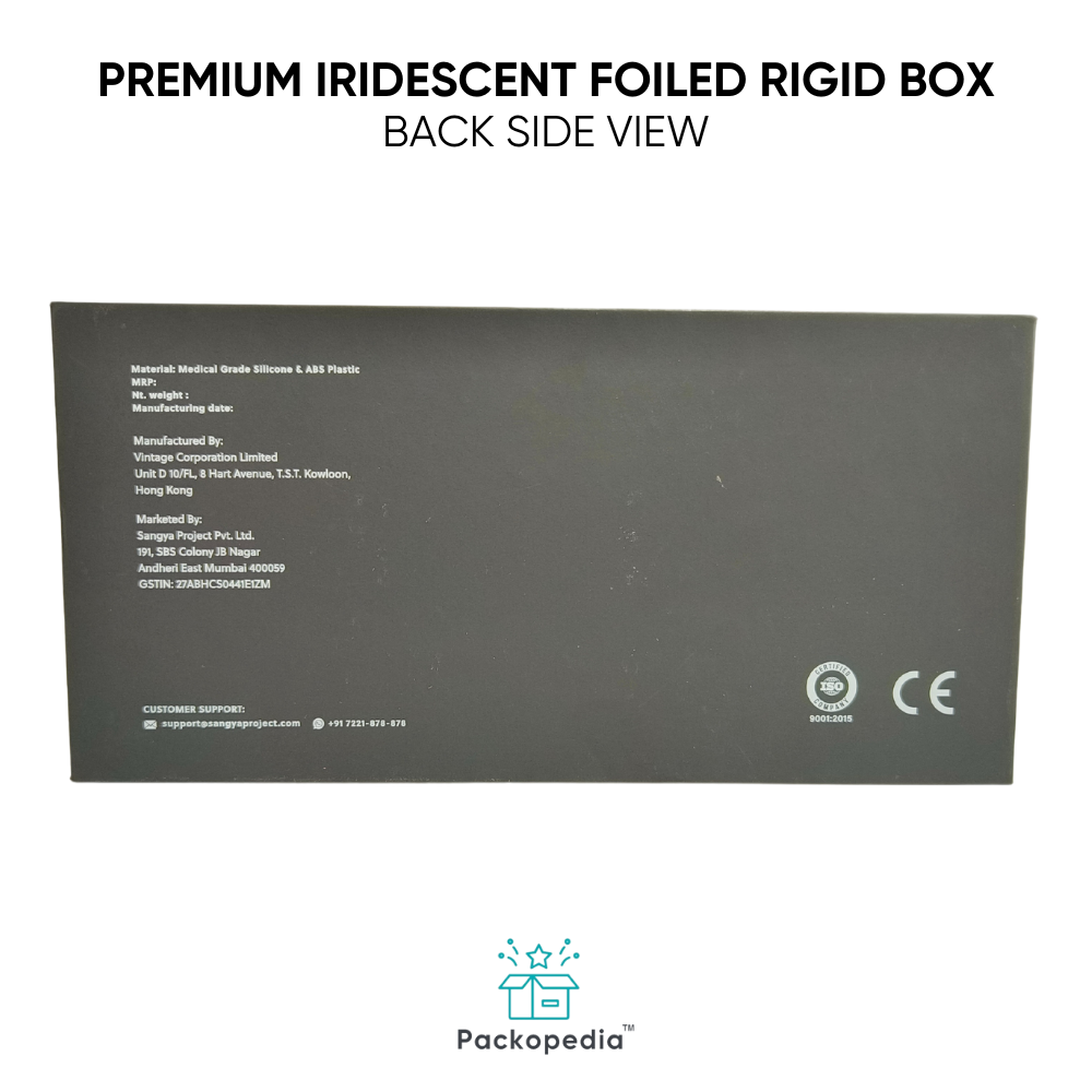 Customized Premium Iridescent Foiled Top Bottom Rigid Box 1 - Color: Multicolour