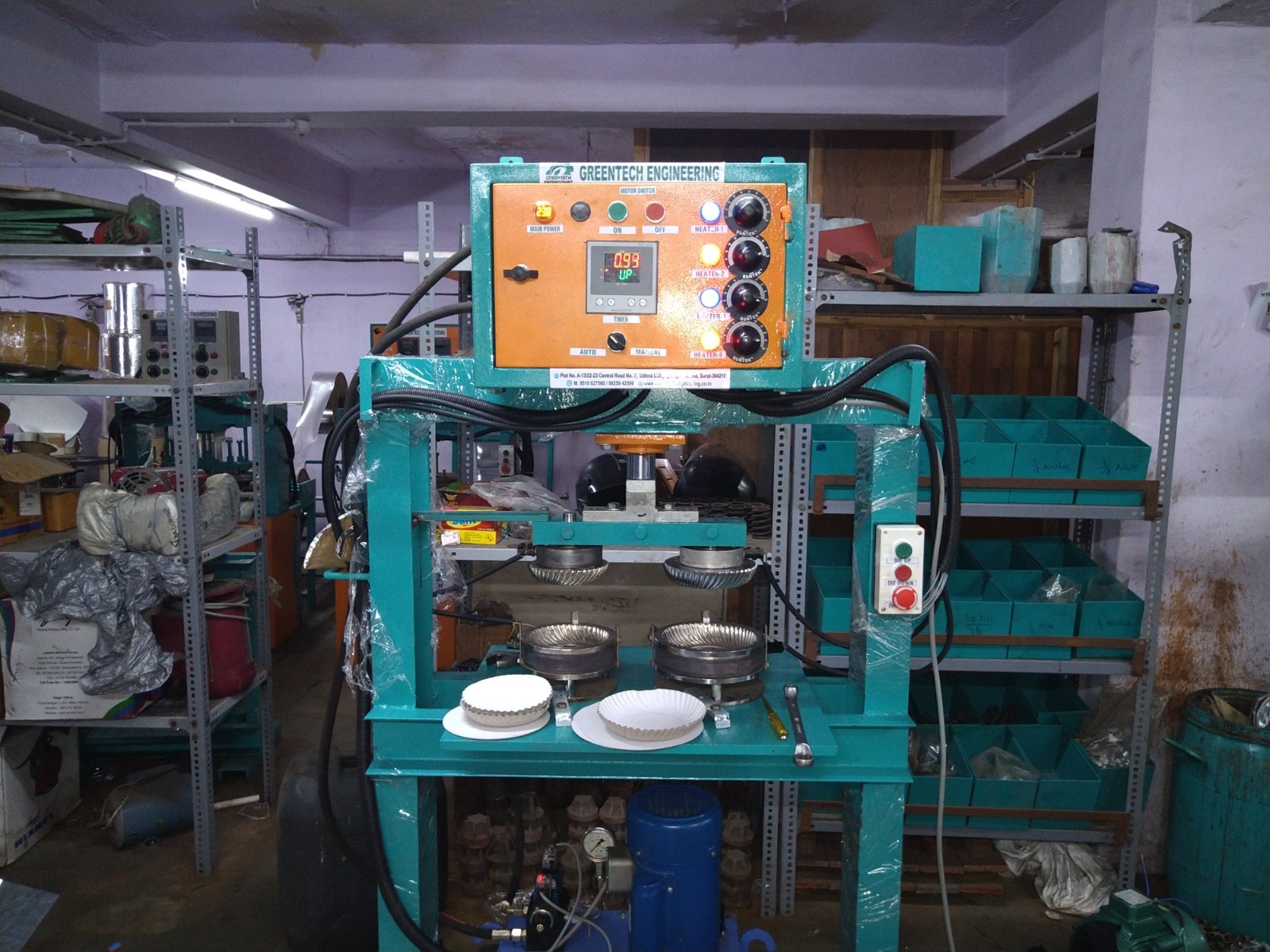 Nasta Plate Making Machine - Die Size 4" - 15", Production 1900-2700 Pcs/hr, 220v 50hz Power Source, One Year Warranty On Motor And Programmable Timer