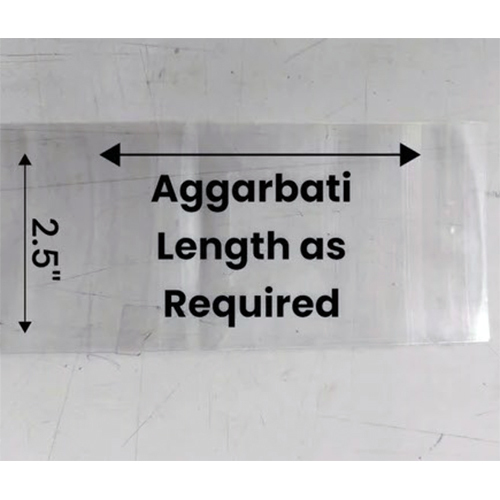 Agarbatti Packaging Pouch - High-Quality PP Material, 2.5 Inch Size, Transparent Design - Soft 3-Side-Seal Bag for Incense Sticks