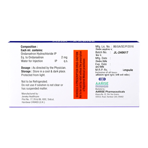Ondansetron Injection Ip - 10x2 Ml Liquid Medication | Prevents Nausea And Vomiting From Chemotherapy, Radiation, And Surgery, Requires Doctor's Dosage Guidance