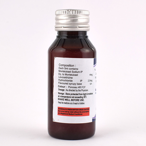 60ml Levocetirizine Hydrochloride And Montelukast Sodium Suspension - Drug Type: General Medicines