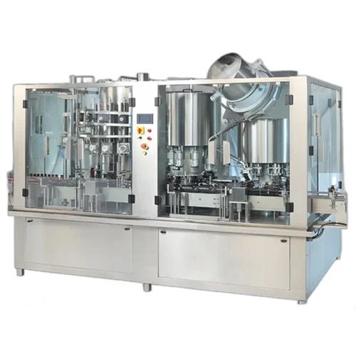 Automatic Eight Head Piston Liquid Filling And Capping Monoblock Machine - Color: Silver