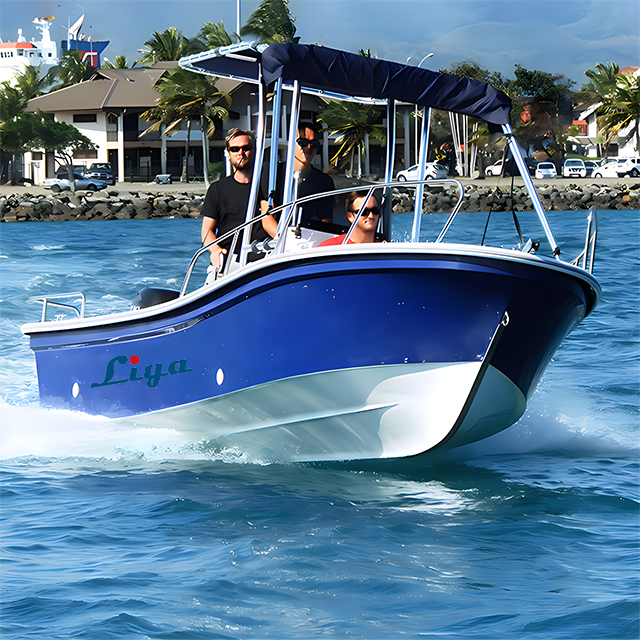 Liya 5.8m Fiberglass Panga Motor Boat - 19 Feet, 8 Capacity | New Outboard Engine, Ideal For Fishing And Water Work