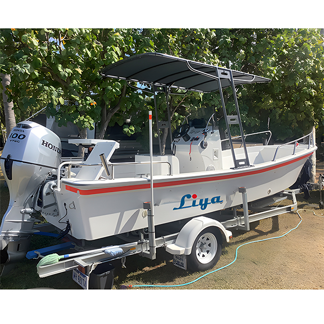 Liya 5.8m Fiberglass Panga Motor Boat - 19 Feet, 8 Capacity | New Outboard Engine, Ideal For Fishing And Water Work