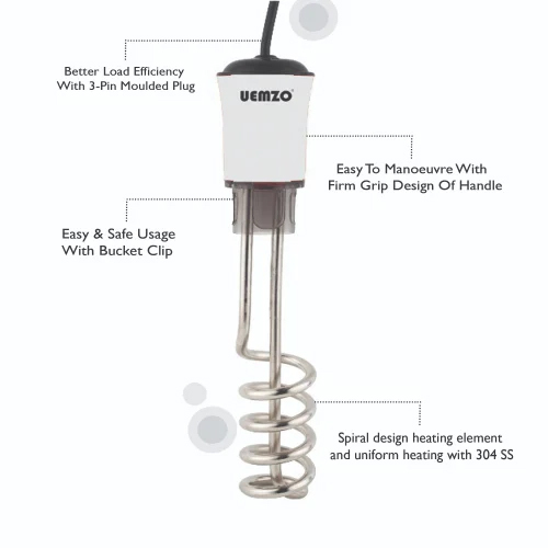 2000 Watt Uemzo Immersion Water Heater Centra S2000 - Capacity: 1500 Ltr/hr