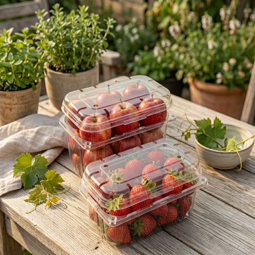 Strawberry Punnet Boxes - Material: Plastic