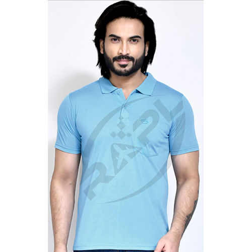 Vortex Sinker Collar T-shirt - Color: Blue