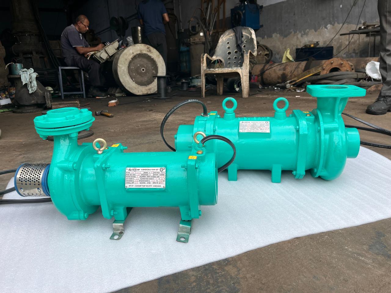 Horizontal Openwell Submersible Pump Set - Color: Green
