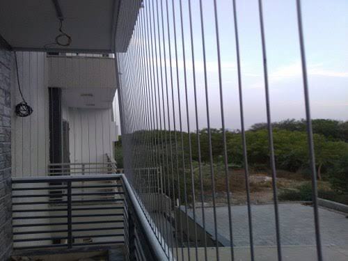 Balcony Invisible Grill - Stainless Steel 316, Wire Gauge 2.5-3 | Invisible Safety Solution For Balconies And Windows, Aesthetic Design