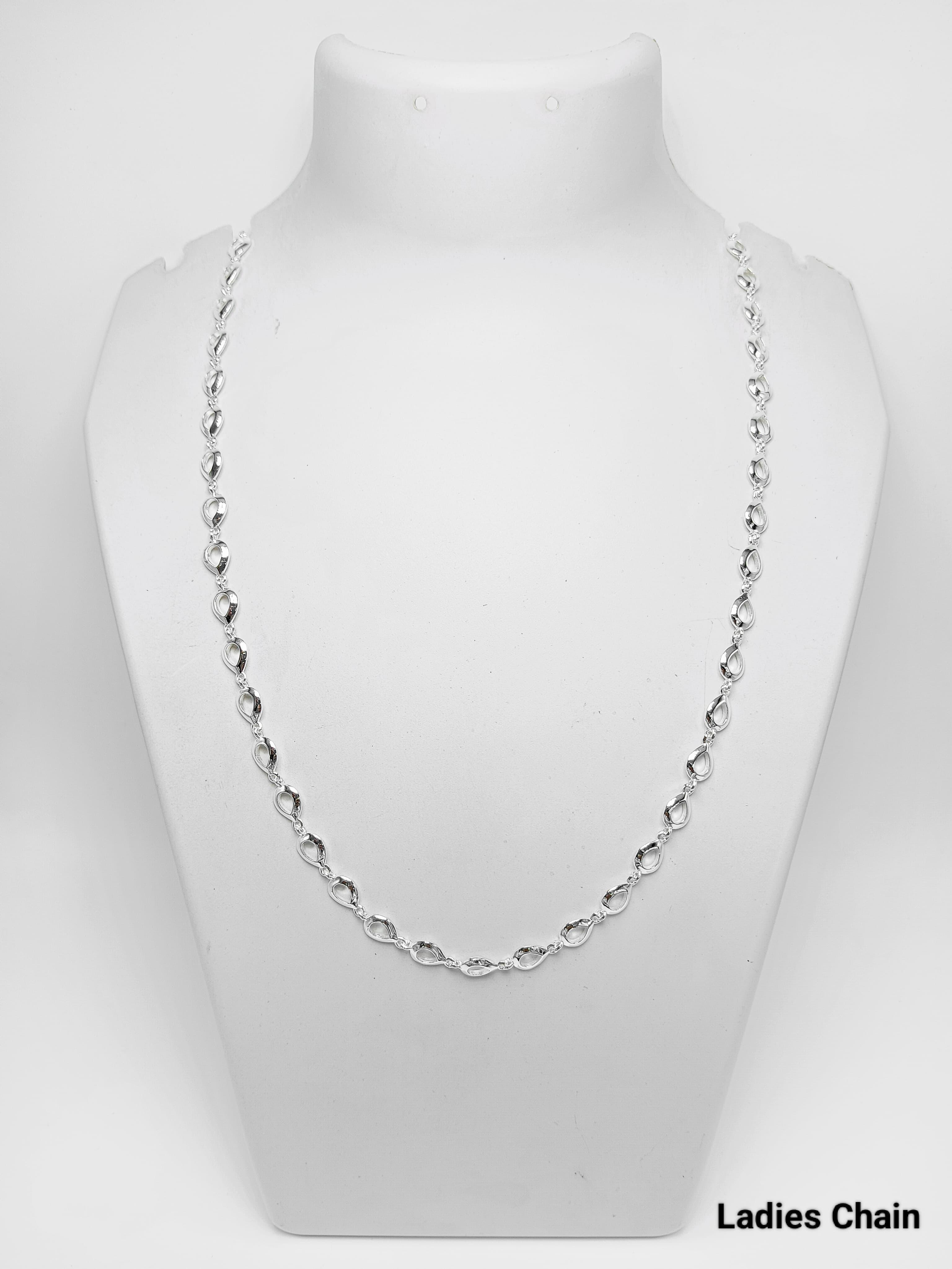 Chandi Ka 20 Inch Thin Silver Chain Chandi Ki Silver Necklace