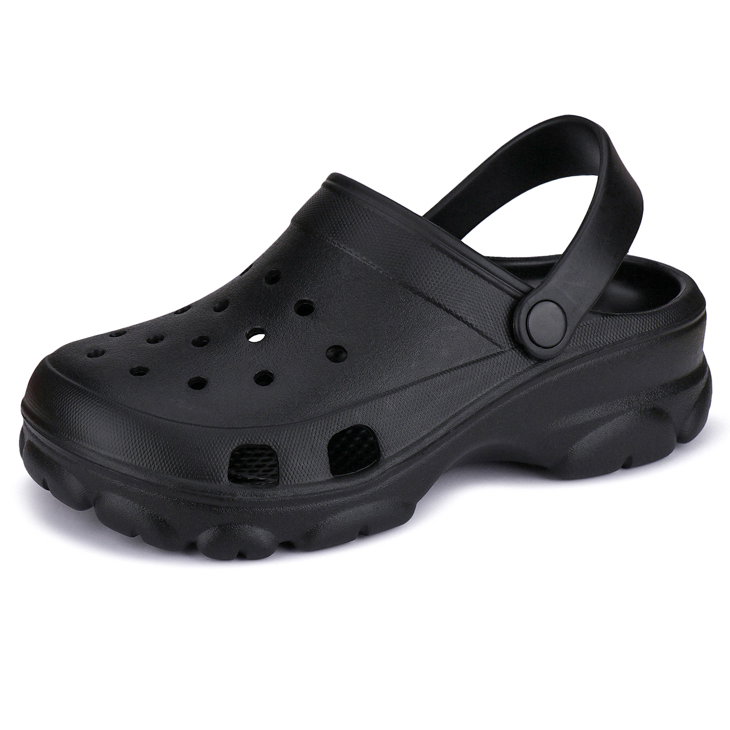 Bersache Lightweight Stylish Clog With High Quality Sole (6037) - Eva Outsole, Size 6x10, Black Color, Slip-on Type | Durable, Fashionable, Comfortable Sandals For Men, Indoor And Outdoor Use