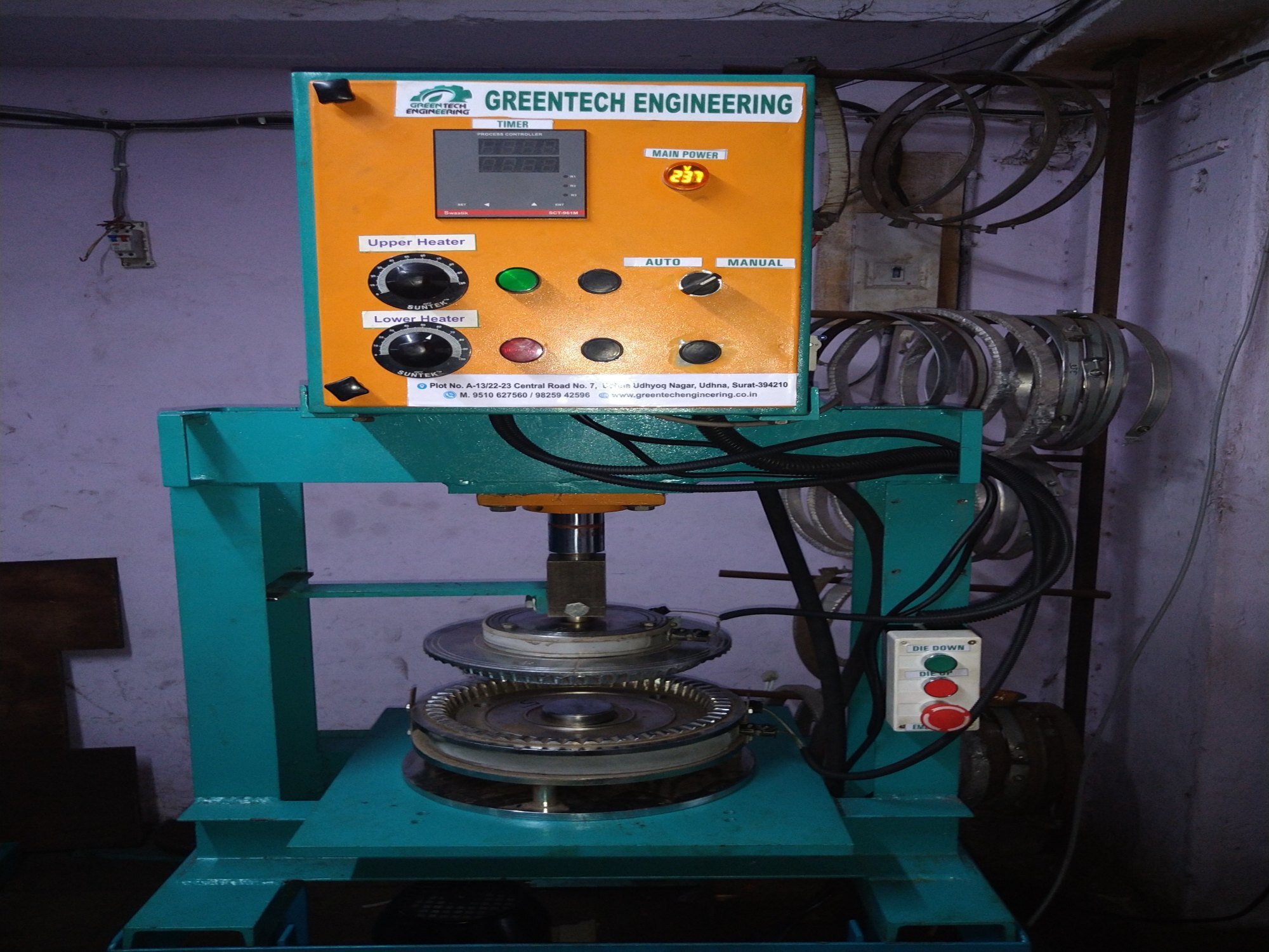 Semi Automatic Single Die Paper Plate Making Machine - Warranty: One Year Of Motor And Programmable Timer
