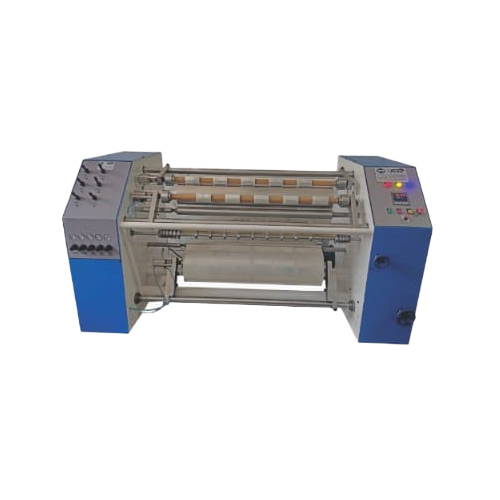Automatic Stretch Film Slitting Rewinding Machine - Pneumatic Power Source, Blue & White Color | 1-Year Warranty, Automatic Operation, Industrial Use