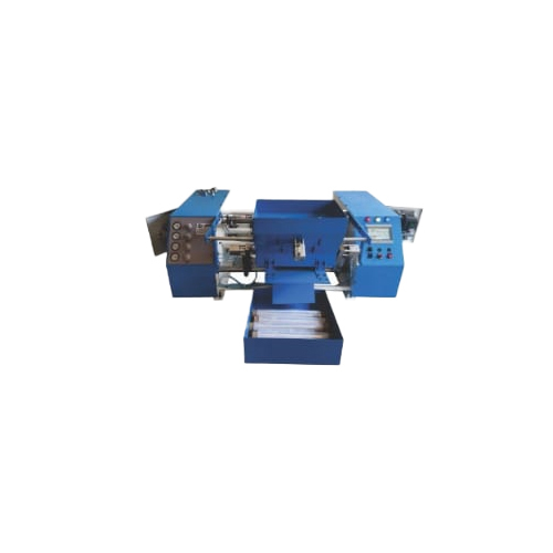 Fully Automatic Stretch Film Rewinding Machine - Color: Blue